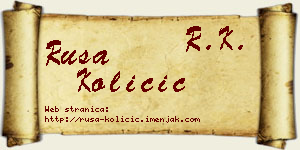 Rusa Količić vizit kartica
